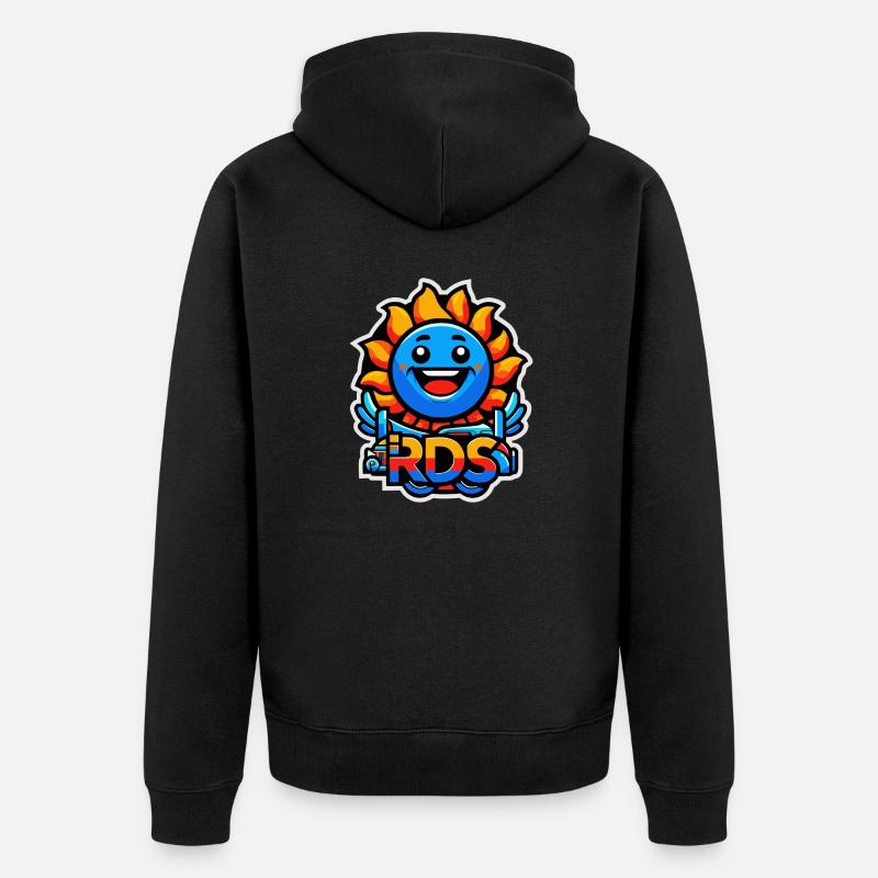 Logo RDS ensoleillé - Veste à capuche bio Premium Unisexe - noir