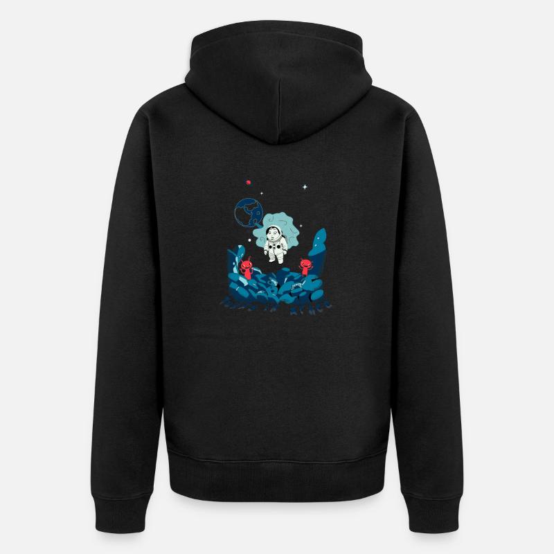 Lapin de l’espace - Veste à capuche bio Premium Unisexe - noir