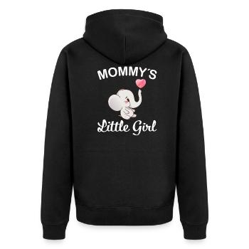 Maman petite fille petite fille amour de mère mignon - Veste à capuche bio Premium Unisexe - noir - Dos - Nico (187cm)