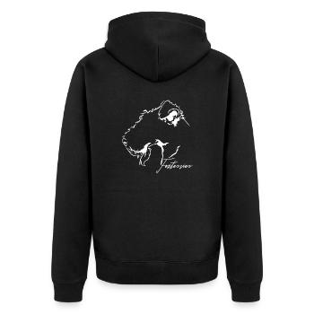 FOXTERRIER Profil Chiens Wilsigns - Veste à capuche bio Premium Unisexe - noir - Dos - Nico (187cm)