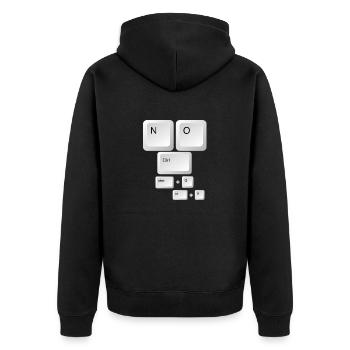 Kein Strg @ alle Tastatur Witz - Unisex Premium Bio Zip Hoodie - Schwarz - Hinten - Nico (187cm)