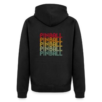 Pinball Pinball Pinball coloré - Veste à capuche bio Premium Unisexe - noir - Dos - Nico (187cm)