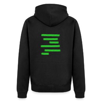 Green Paint Bars - Unisex Premium Organic Zip Hoodie - black - Back - Nico (187cm)