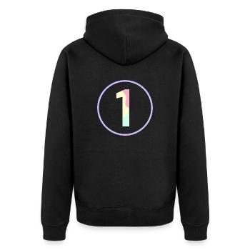 Pastel « One » 1- ApriNoeScor - Veste à capuche bio Premium Unisexe - noir - Dos - Nico (187cm)