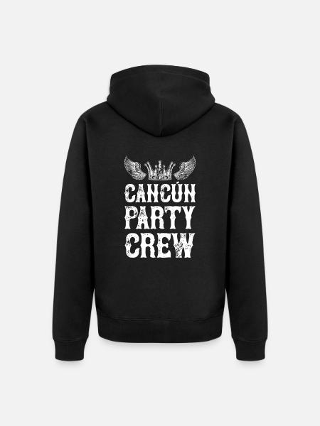 Cancun Party Vacation Crew - Unisex Premium Organic Zip Hoodie - black
