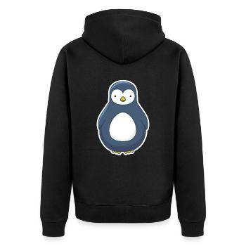 Pingouin mignon - Veste à capuche bio Premium Unisexe - noir - Dos - Nico (187cm)