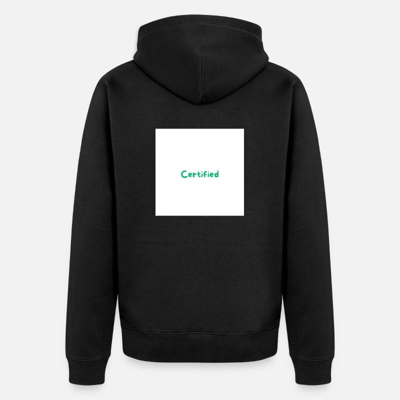 2 1 - Unisex Premium Bio Zip Hoodie - Schwarz