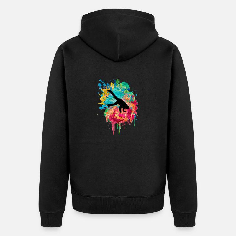 Breakdance Breakdancer PopArt - Veste à capuche bio Premium Unisexe - noir