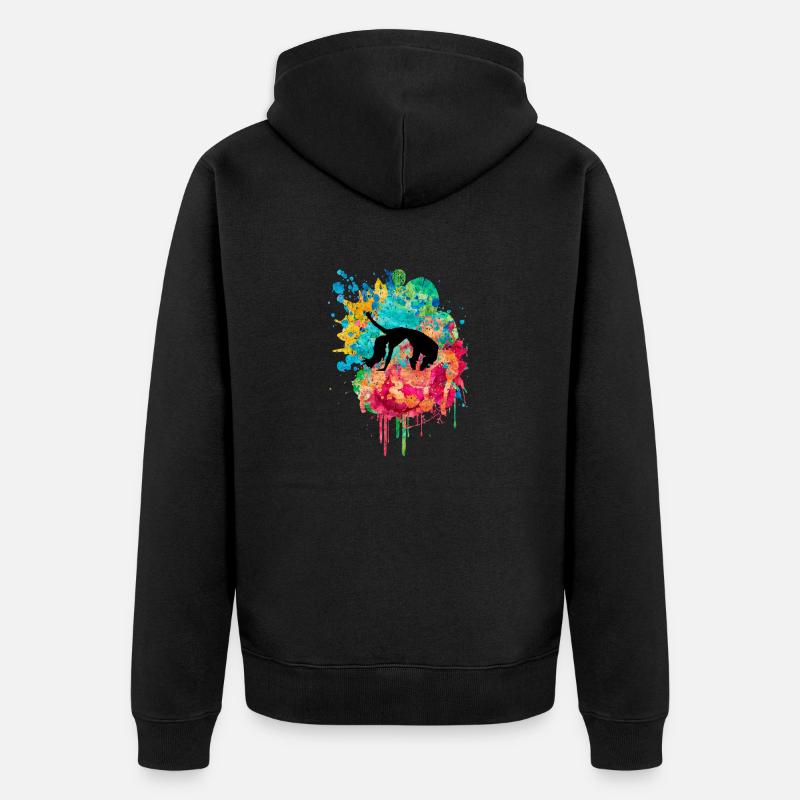 Breakdance Breakdancer PopArt - Unisex Premium Bio Zip Hoodie - Schwarz