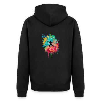 Escrime et escrime PopArt - Veste à capuche bio Premium Unisexe - noir - Dos - Nico (187cm)