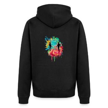 Escrime et escrime PopArt - Veste à capuche bio Premium Unisexe - noir - Dos - Nico (187cm)
