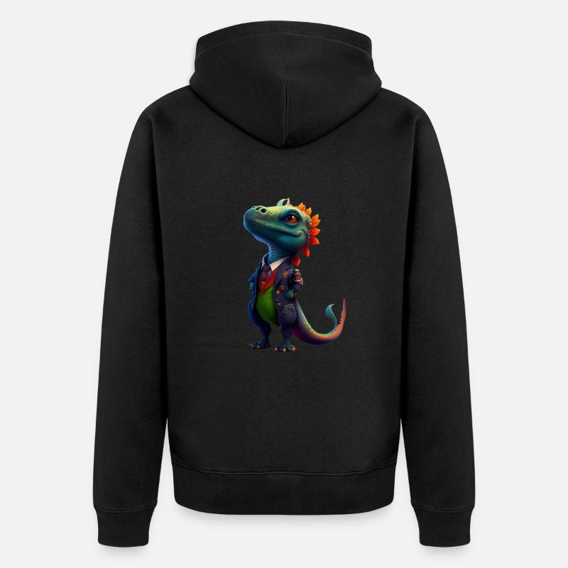 Petit dragon 5 - Veste à capuche bio Premium Unisexe - noir