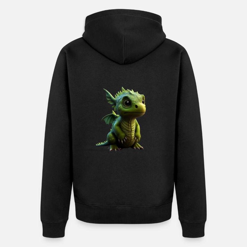 Petit Dragon Doux 13 - Veste à capuche bio Premium Unisexe - noir