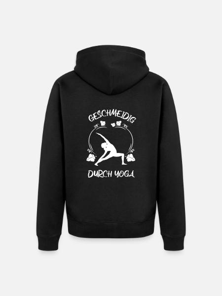 Yoga - Unisex Premium Bio Zip Hoodie - Schwarz