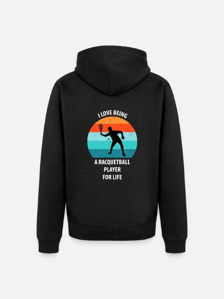 Racqueetball - Unisex Premium Organic Zip Hoodie - black