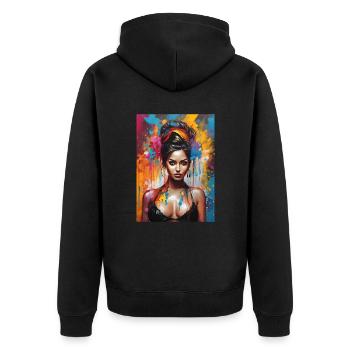 Beauté du Sud - Veste à capuche bio Premium Unisexe - noir - Dos - Nico (187cm)