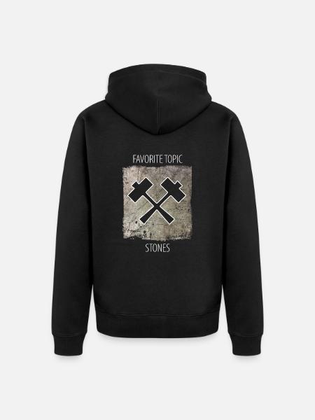 Steinmetz Steinbildhauer Spruch - Unisex Premium Bio Zip Hoodie - Schwarz