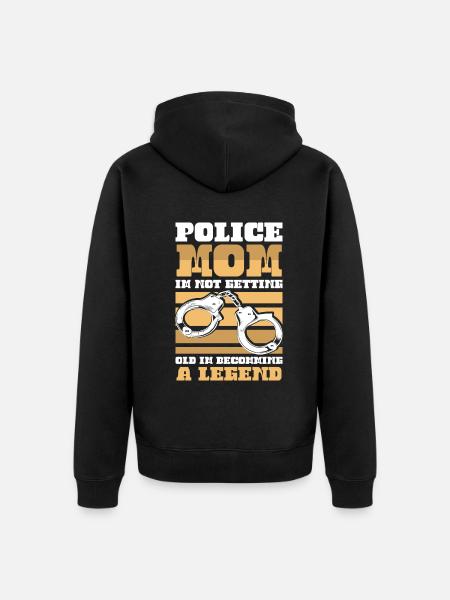 Polizei Polizist Polizeibeamte - Unisex Premium Bio Zip Hoodie - Schwarz