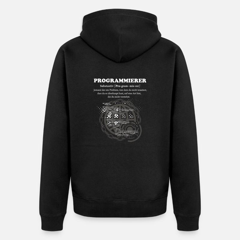 Programmierer Duden - Unisex Premium Bio Zip Hoodie - Schwarz