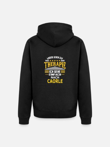 NACH_CAORLE - Unisex Premium Bio Zip Hoodie - Schwarz