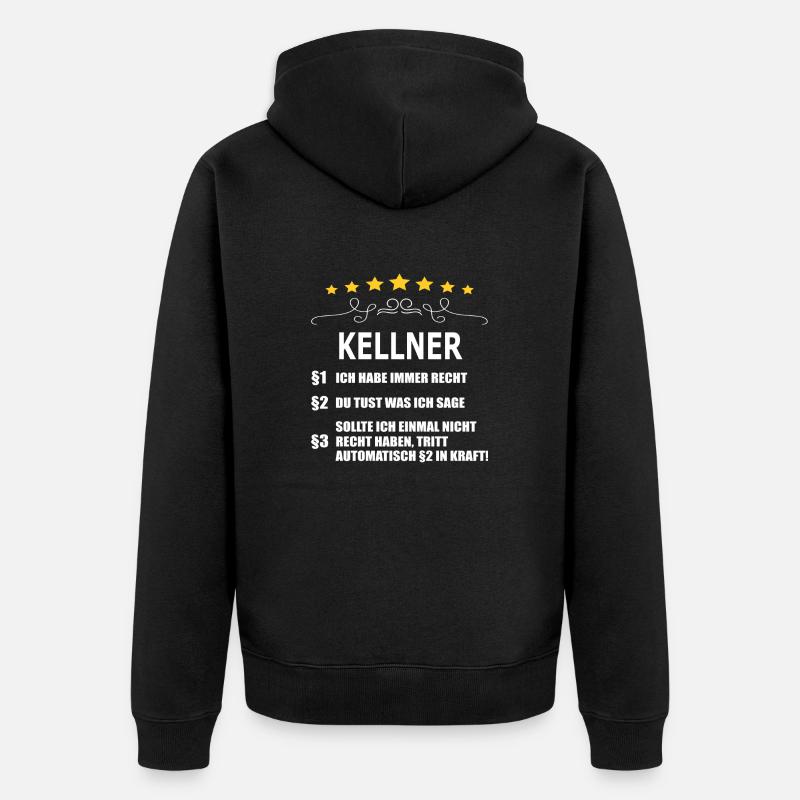 KELLNER - Unisex Premium Bio Zip Hoodie - Schwarz