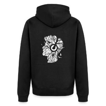 Arbre-Roots-Music - Veste à capuche bio Premium Unisexe - noir - Dos - Nico (187cm)