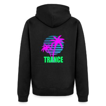 transe - Veste à capuche bio Premium Unisexe - noir - Dos - Nico (187cm)