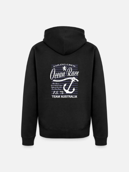 Ocean Sailing Race - Unisex Premium Organic Zip Hoodie - black