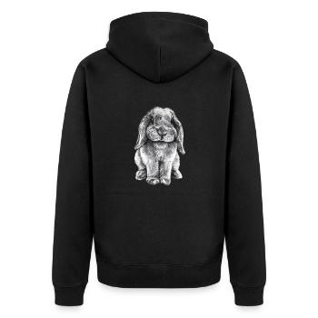 Buddy - Veste à capuche bio Premium Unisexe - noir - Dos - Nico (187cm)