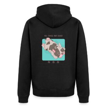 Tous les chiens sont bons - Veste à capuche bio Premium Unisexe - noir - Dos - Nico (187cm)