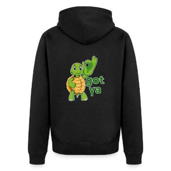 Tortue de tortue aquatique testudines crapaud - Veste à capuche bio Premium Unisexe - noir - Dos - Nico (187cm)