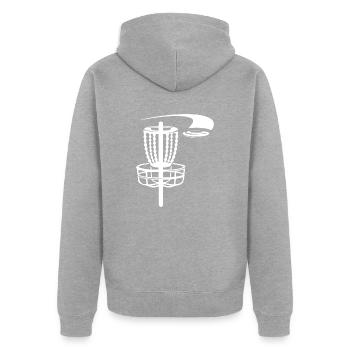sport de golf - Veste à capuche bio Premium Unisexe - gris chiné - Dos - Nico (187cm)