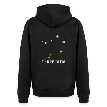 Carpe Diem a utilisé la constellation du jour Balance Balance Ode - Veste à capuche bio Premium Unisexe - noir - Dos - Nico (187cm)