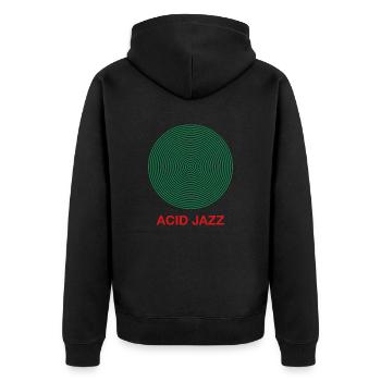 Acid Jazz Music Abstract - Unisex Premium Organic Zip Hoodie - black - Back - Nico (187cm)