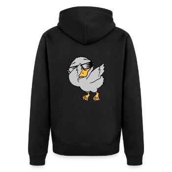 Dabbing Party Ducklings Cool - Unisex Premium Organic Zip Hoodie - black - Back - Nico (187cm)