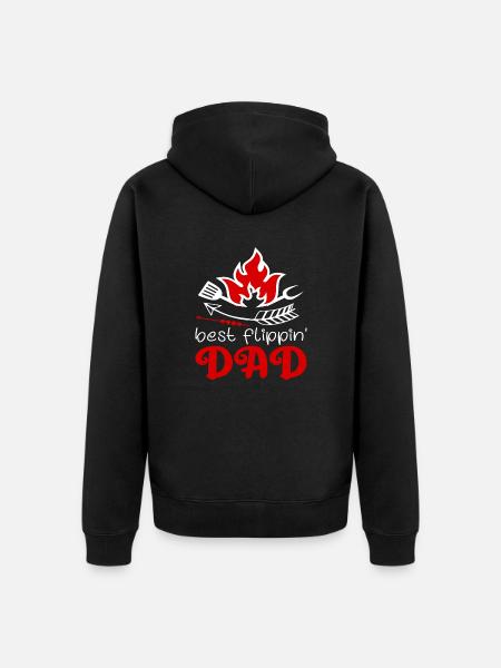 Best Flippin Dad - Unisex Premium Bio Zip Hoodie - Schwarz