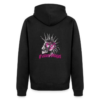 Skull Punk Spikes Inscription Red Punk Anarchy Ró - Veste à capuche bio Premium Unisexe - noir - Dos - Nico (187cm)