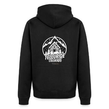 Station de ski de Telluride Colorado - Veste à capuche bio Premium Unisexe - noir - Dos - Nico (187cm)