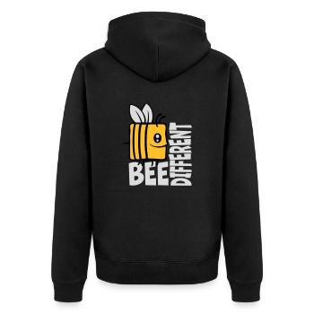 bee citation différente - Veste à capuche bio Premium Unisexe - noir - Dos - Nico (187cm)