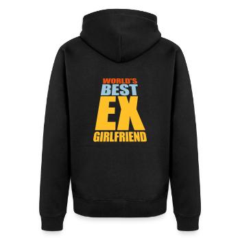 World's Best Ex Girlfriend - Unisex Premium Organic Zip Hoodie - black - Back - Nico (187cm)