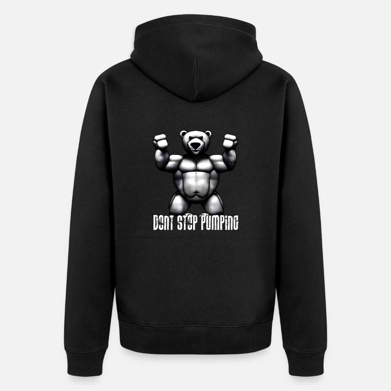 Don´t stop pumping - Unisex Premium Bio Zip Hoodie - Schwarz