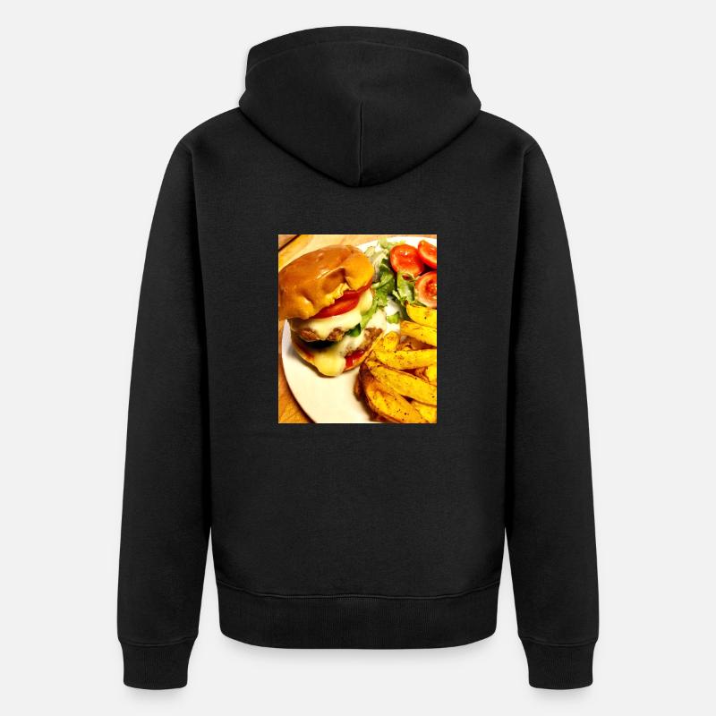 burger - Veste à capuche bio Premium Unisexe - noir