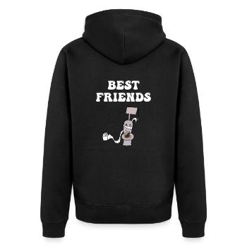 Toilettes Best Friends - Veste à capuche bio Premium Unisexe - noir - Dos - Nico (187cm)