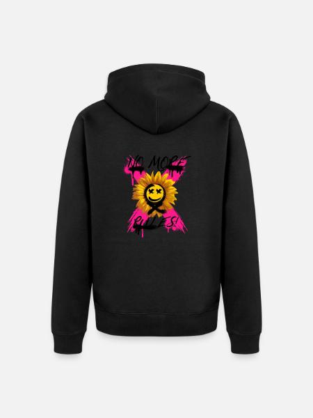No More Rules a - Unisex Premium Organic Zip Hoodie - black