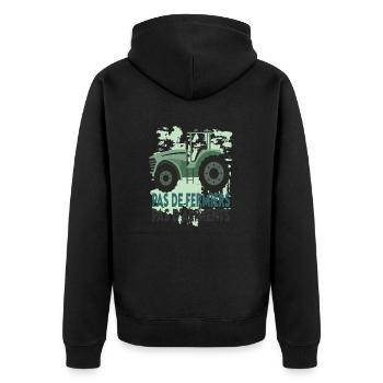 Pas de fermiers Pas d'aliments - Veste à capuche bio Premium Unisexe - noir - Dos - Nico (187cm)