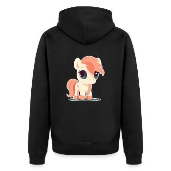 Poney - Veste à capuche bio Premium Unisexe - noir - Dos - Nico (187cm)