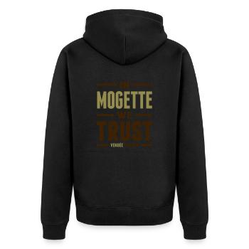 In Mogette we trust - Veste à capuche bio Premium Unisexe - noir - Dos - Nico (187cm)