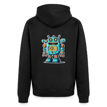 robot bitcoin - Veste à capuche bio Premium Unisexe - noir - Dos - Nico (187cm)