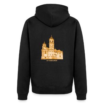 Ottobeuren, Monastery, Church, Allgäu, Swabia, Bavaria - Unisex Premium Organic Zip Hoodie - black - Back - Nico (187cm)