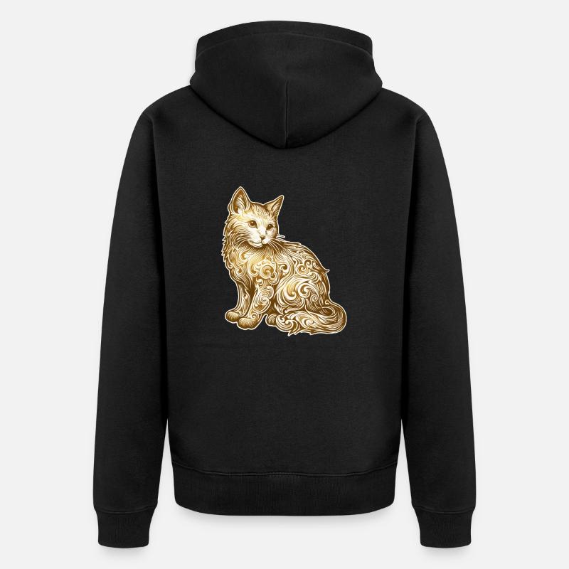 chat - Veste à capuche bio Premium Unisexe - noir